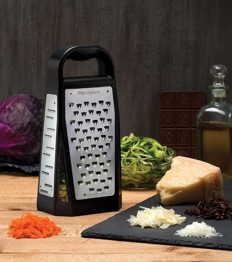 Microplane Elite Five Blade Box Grater with Measuring Cup - Image 5